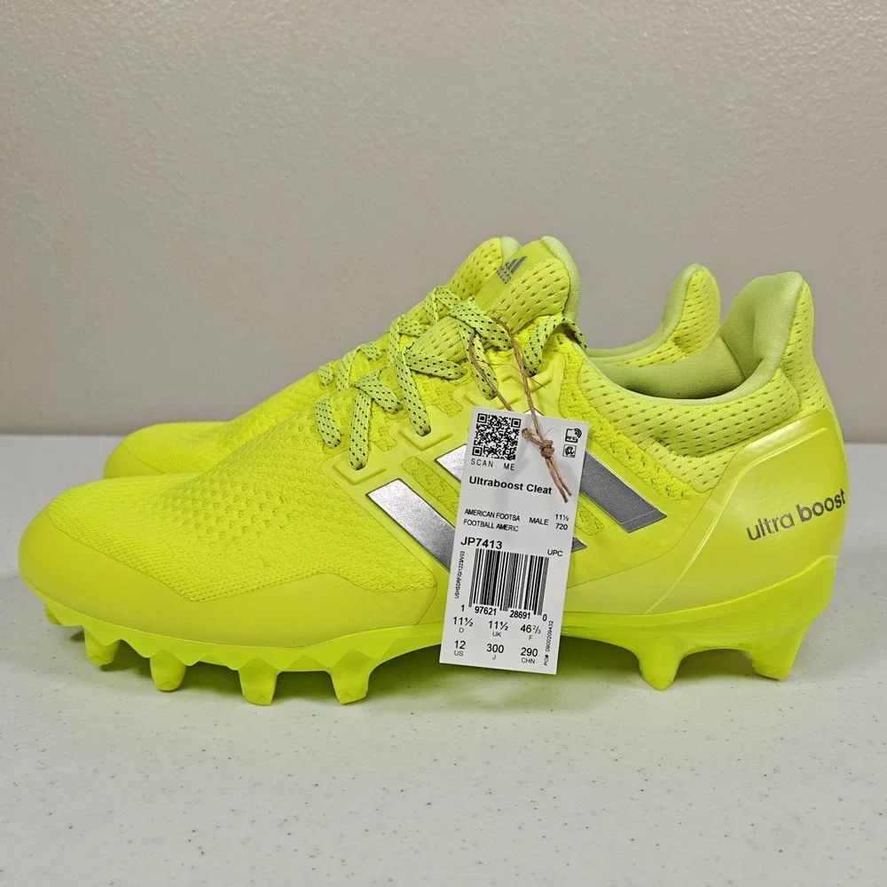 Adidas UltraBoost Football Cleats Solar Yellow JP7413 US Men Size 12 New